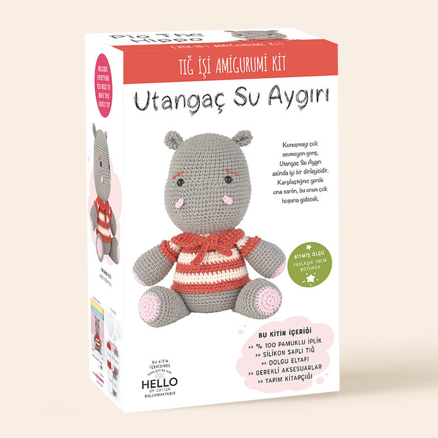 Tuva Amigurumi Kit, Pio The Hippo - SCF11