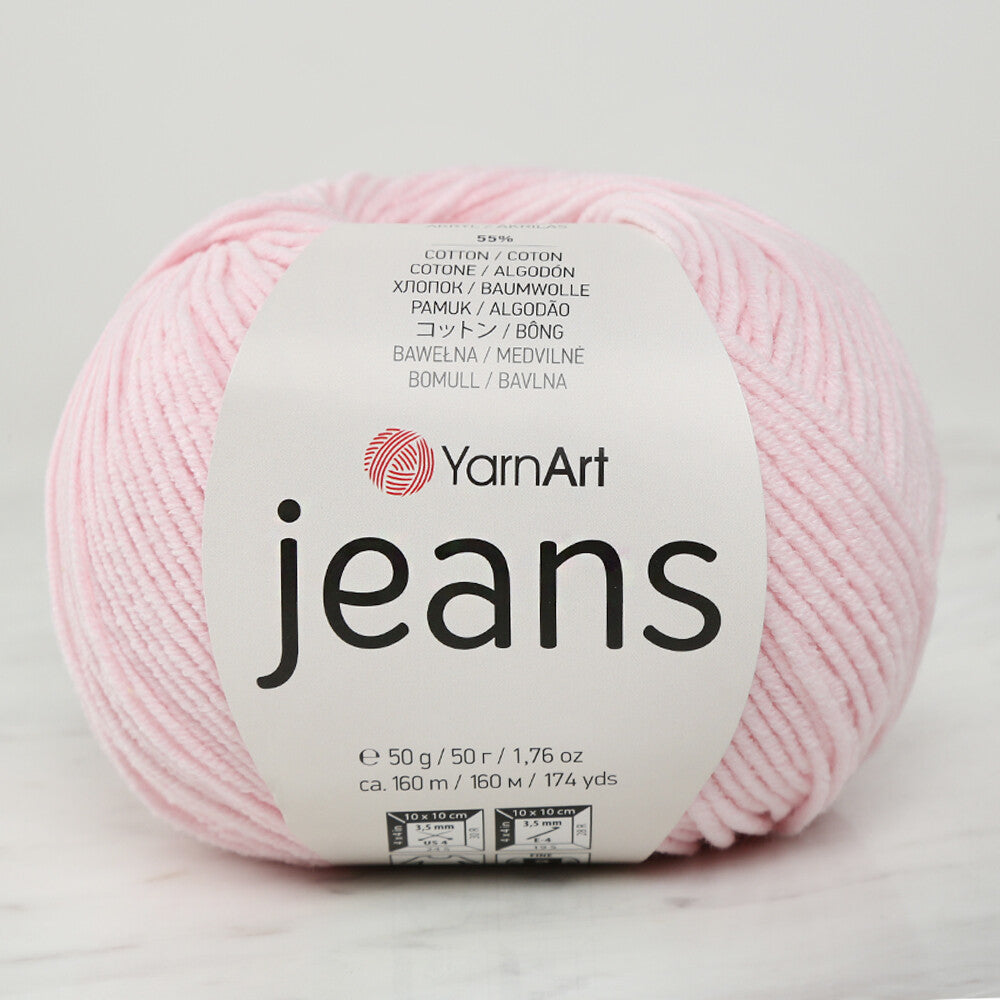 YarnArt Jeans Knitting Yarn, Pink - 74