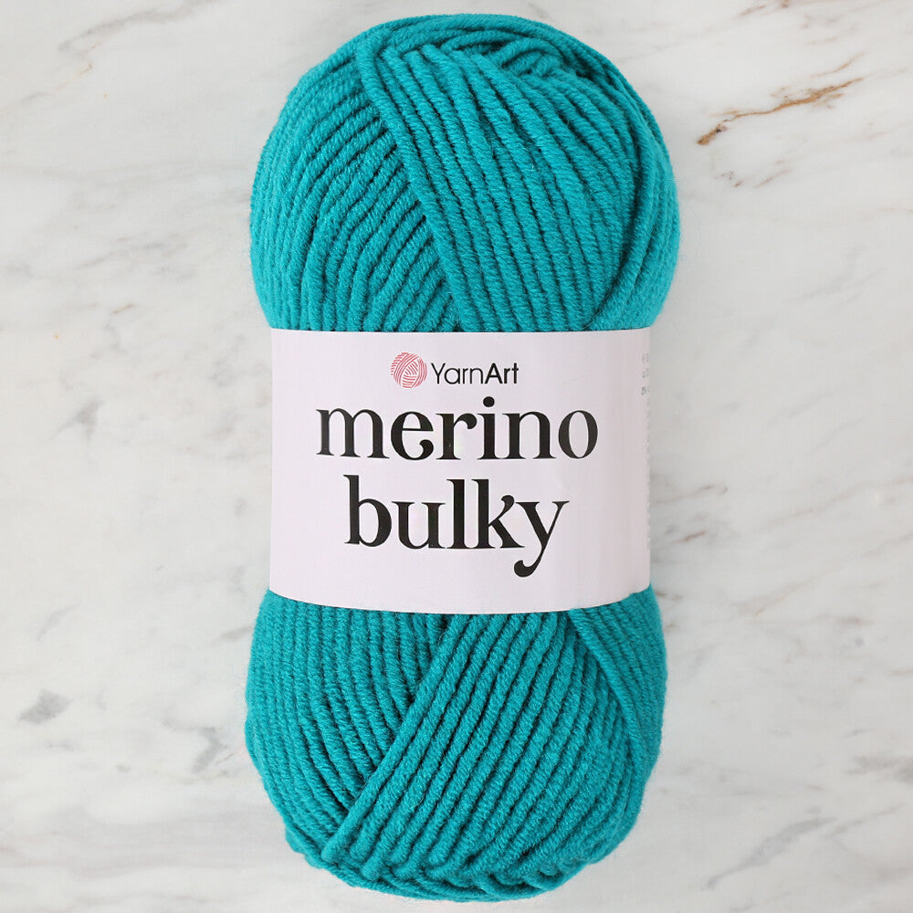 YarnArt Merino Bulky Yarn, Green - 098