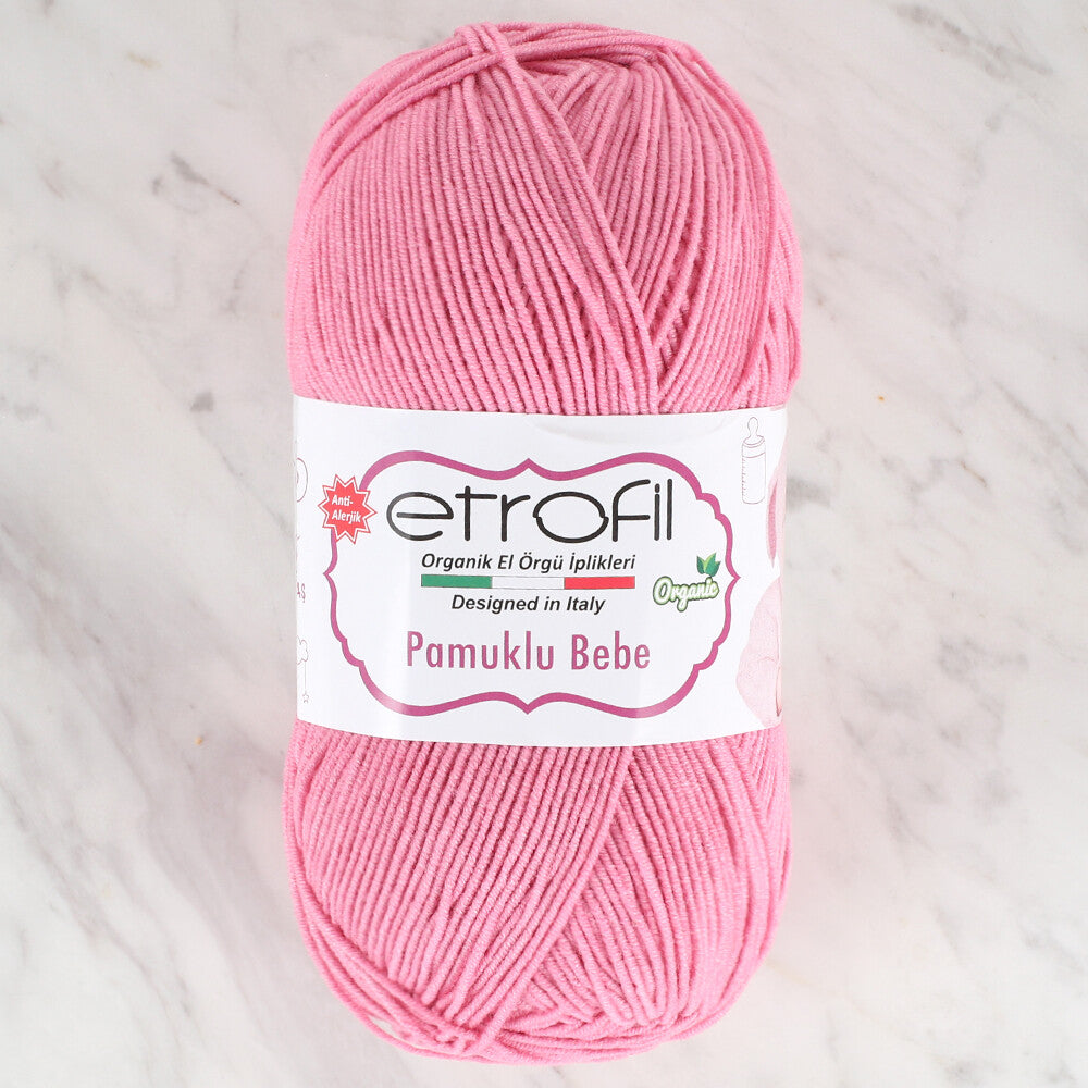 Etrofil Pamuklu Bebe Knitting Yarn, Candy Pink - 73108