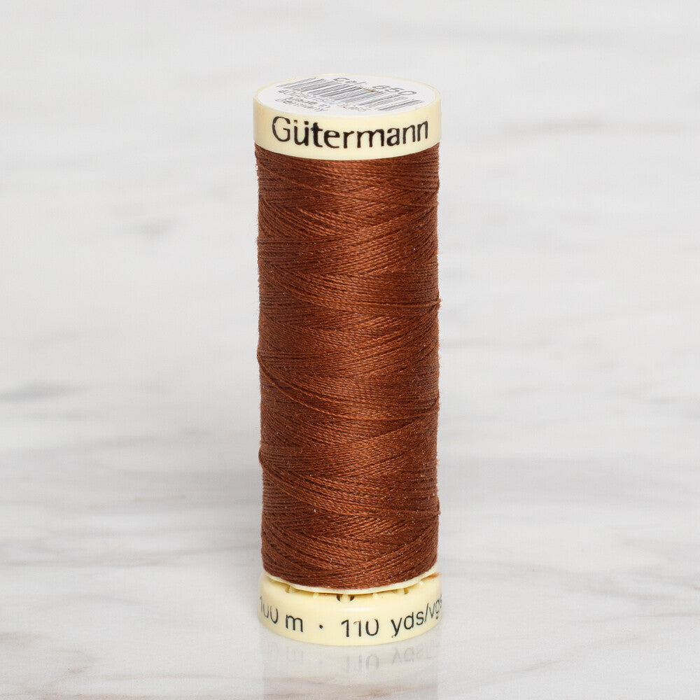 Gütermann Sewing Thread, 100m, Brown  - 650