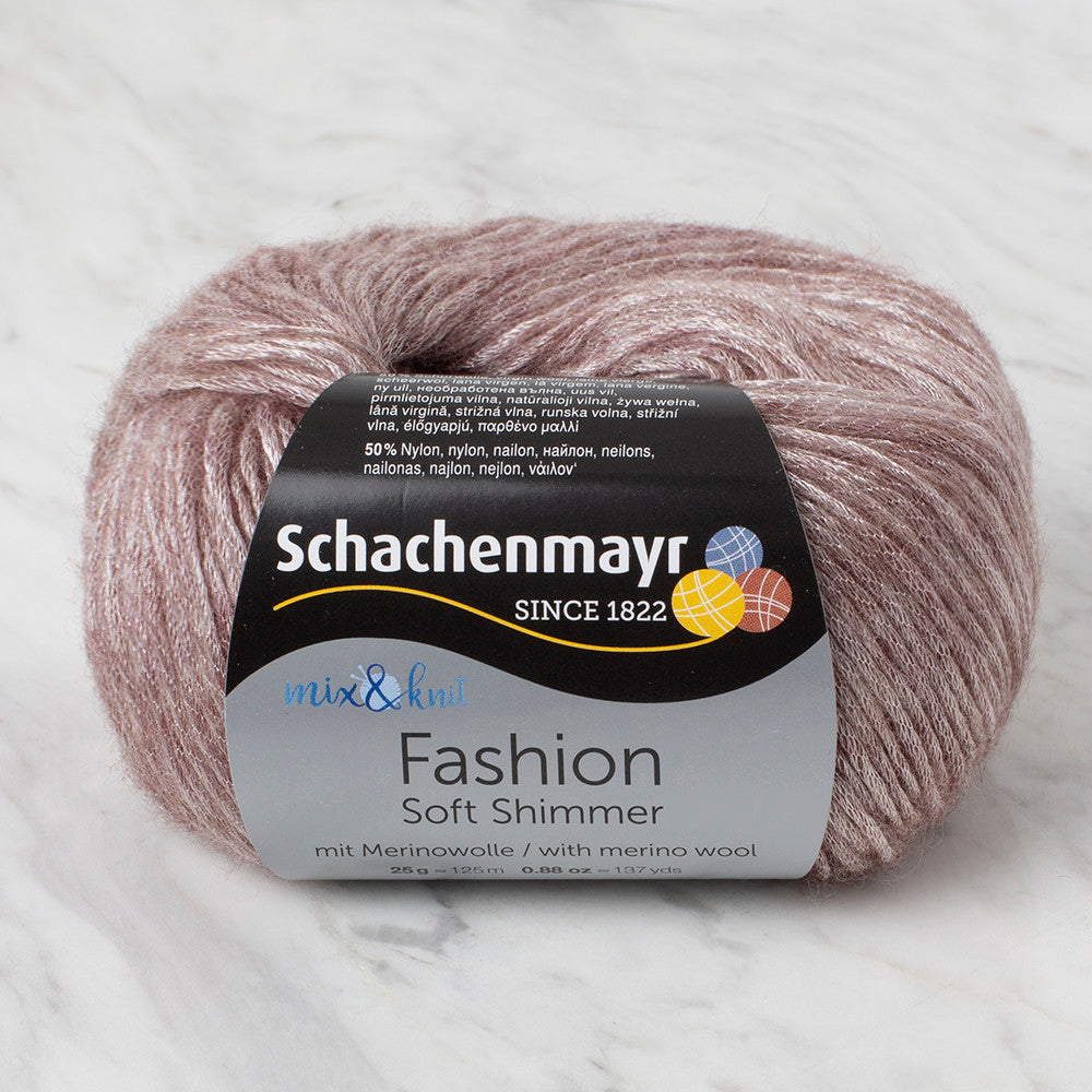 Schachenmayr Fashion Soft Shimmer 25 gr Knitting Yarn, Cream - 9807356 -  00002