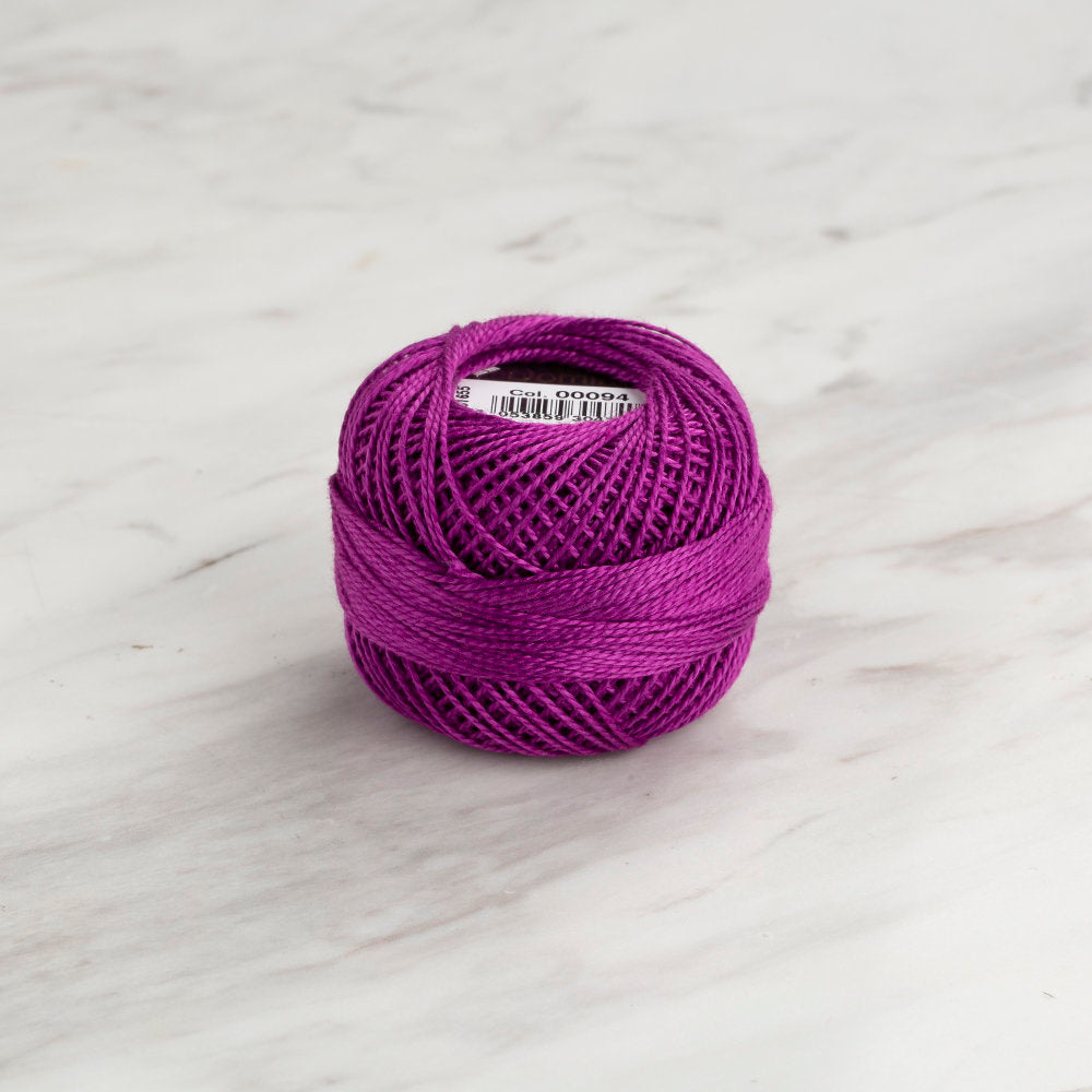 Domino Cotton Perle Size 8 Embroidery Thread (8 g), Purple - 4598008-00094