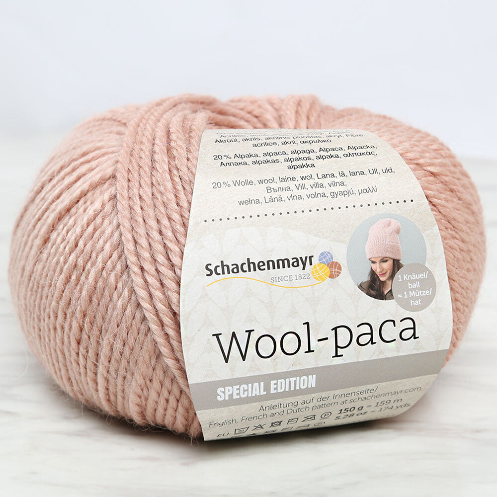 Yarn, Powder Wool-paca - Schachenmayr 00025 Pink