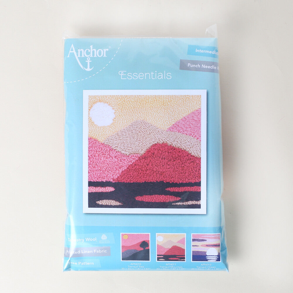Anchor 15x15cm Punch Needle Punch Needle Tranquil Mountain Kit - APN011