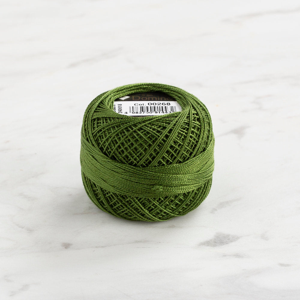 Domino Cotton Perle Size 12 Embroidery Thread (5 g), Green - 4590012-268