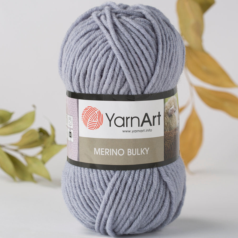 YarnArt Merino Bulky Yarn Grey 3072