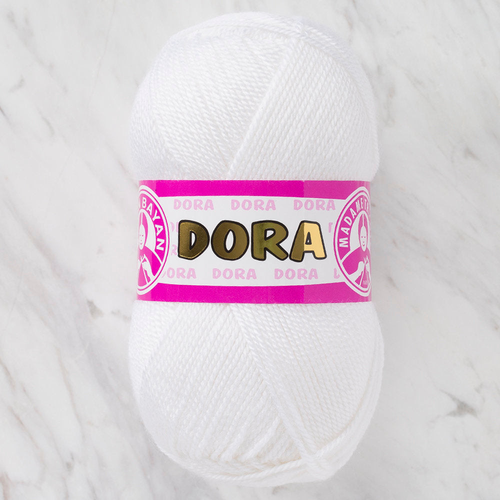 Madame Tricote Paris Dora Yarn, White - 100