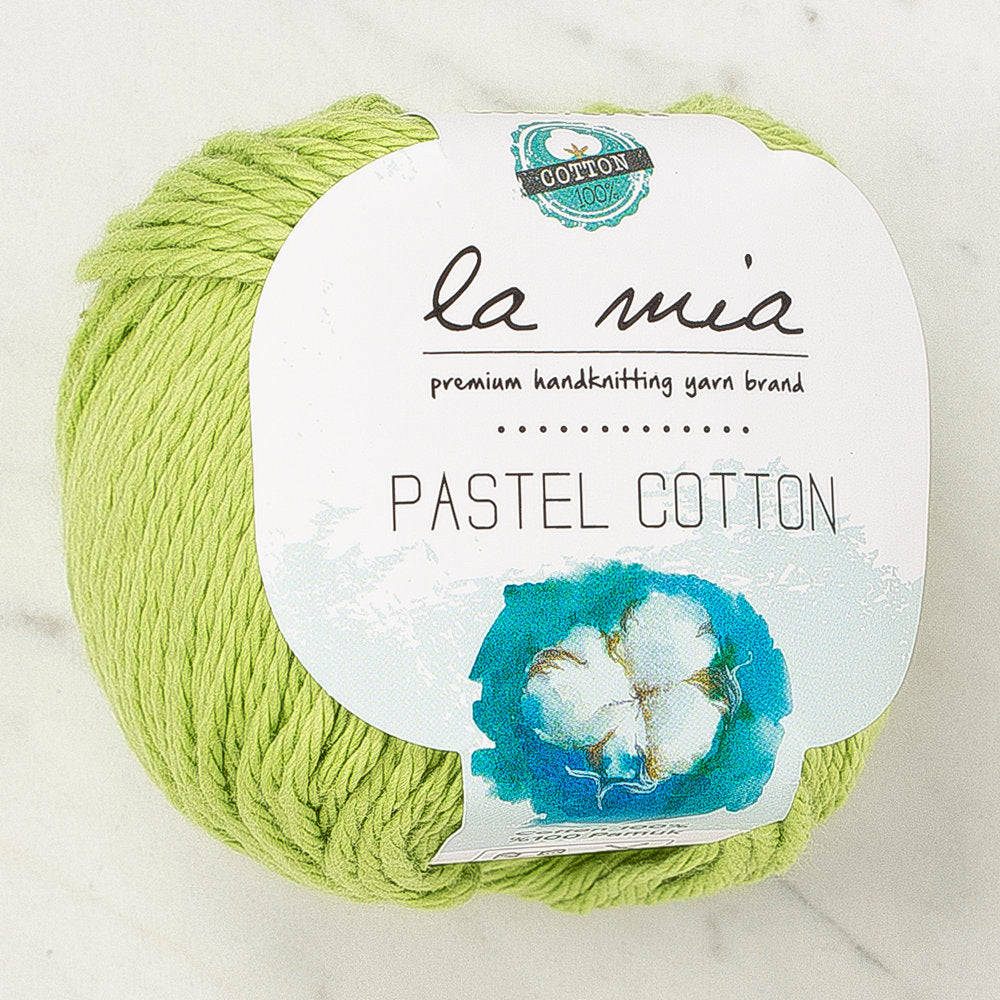 La Mia Pastel 100% Cotton Yarn, Lime - L186