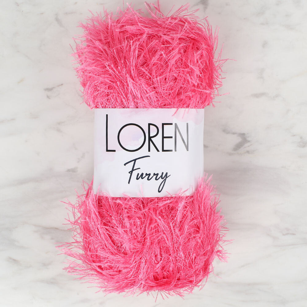 Loren Furry Knitting Yarn, Dark Grey - RF036