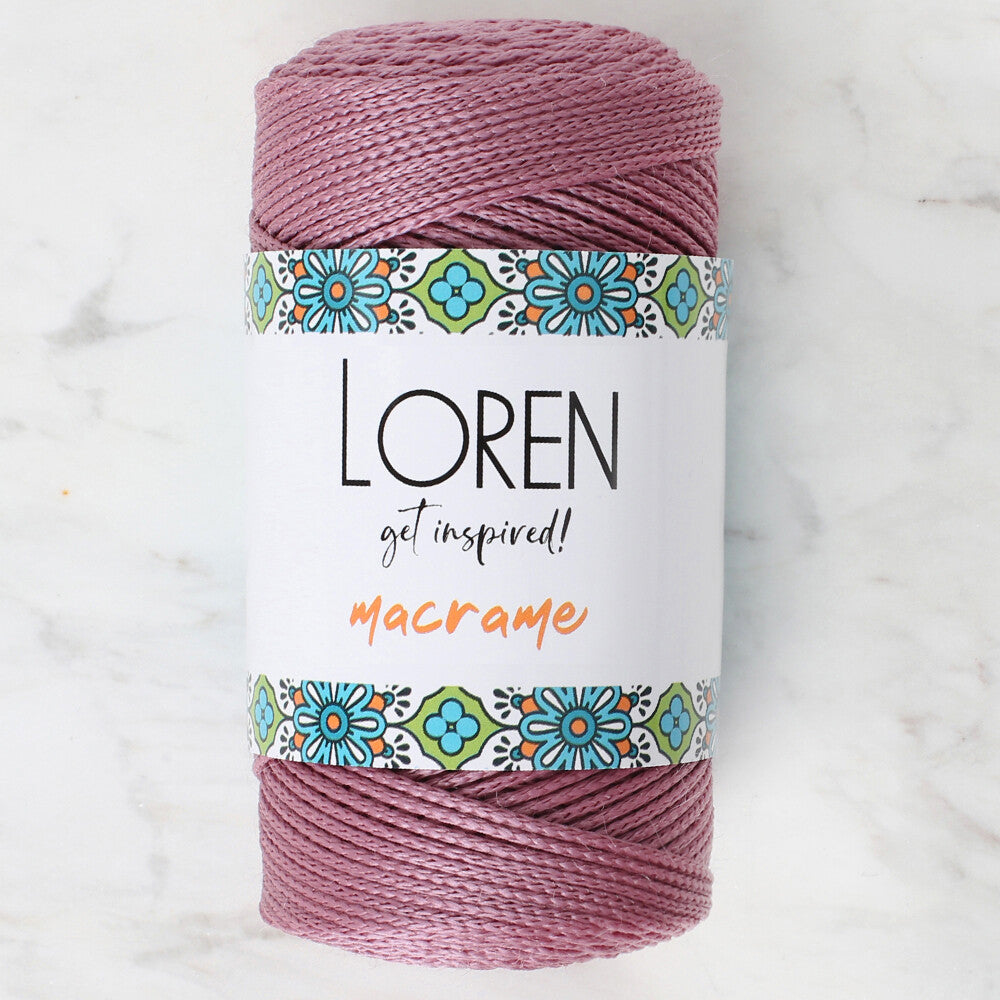 Loren Macrame Knitting Yarn, Dusty Rose - RM 090
