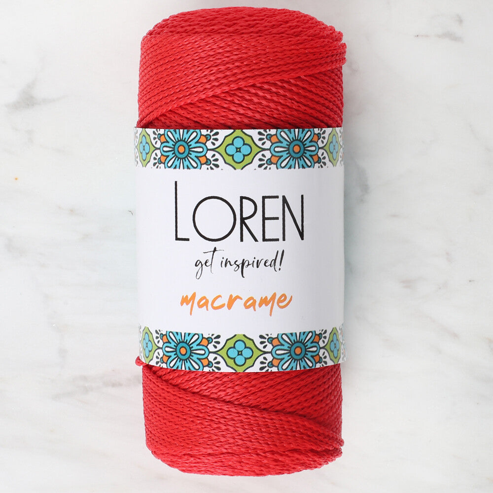 Loren Macrame Knitting Yarn, Red - RM 0100