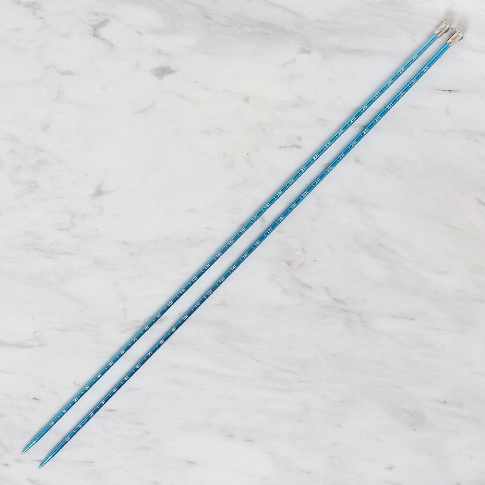 Yabalı 3.5mm 35 cm Knitting Needle with Measure, Blue - YBL-347