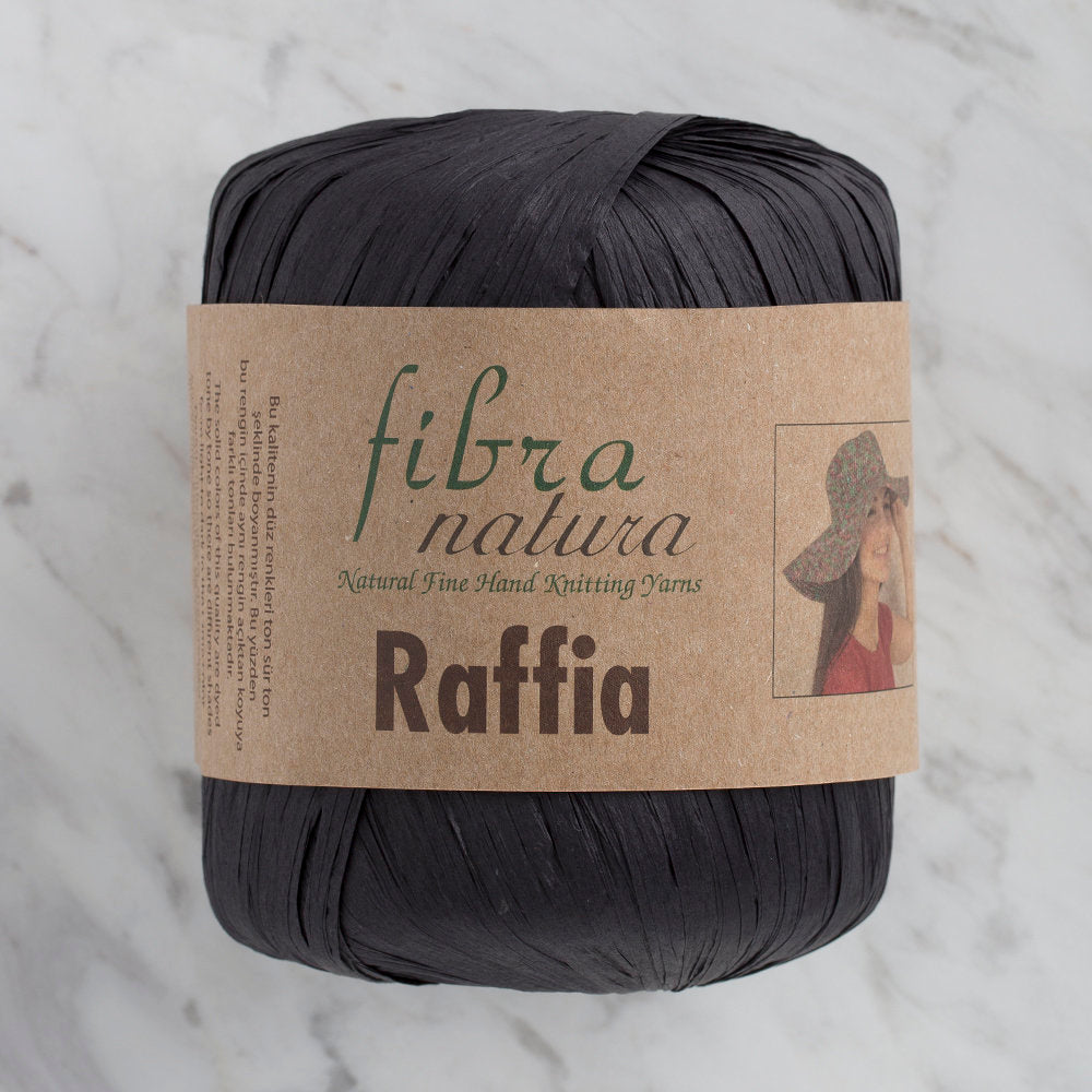 Fibra Natura 40 g Raffia Paper Yarn, Black - 116-12