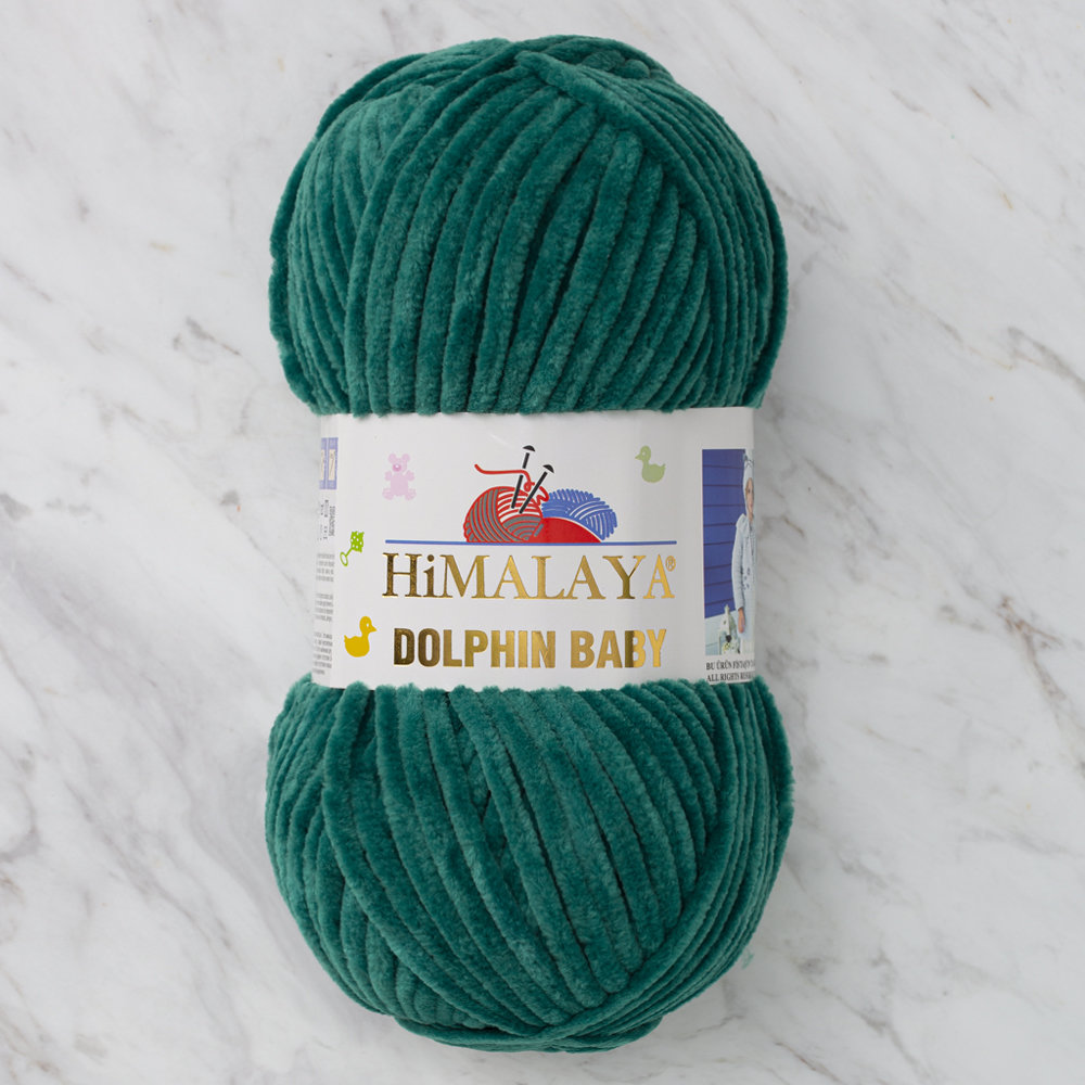5 Skein (Pack) Himalaya Dolphin Baby Chenille Yarn, 100% Polyester, Each  Skein 100 gr (3.5 oz), 120 m (131 yd), 6 : Super Bulky, Green - 80359
