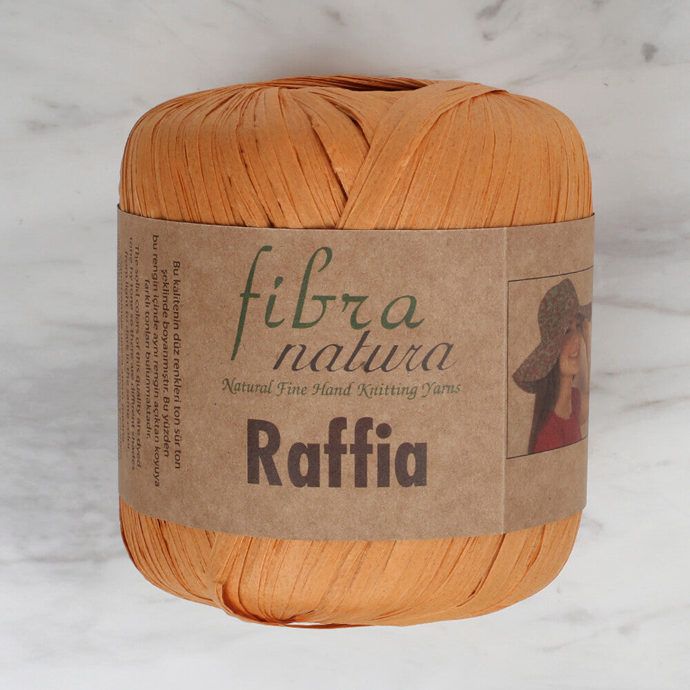Fibra Natura Raffia 40gr Yarn, Light Orange - 116-20