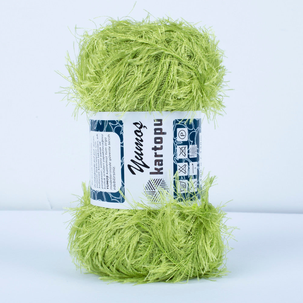 Kartopu Yumos Eyelash 5 Skeins Knitting Yarn, Green - K107