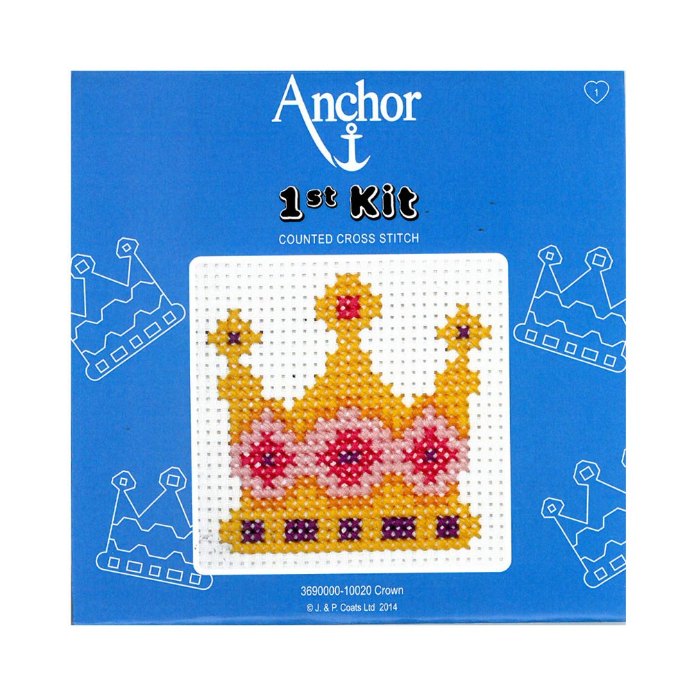 Anchor 1st Starter Cross Stitch Kit – Crown - F10020