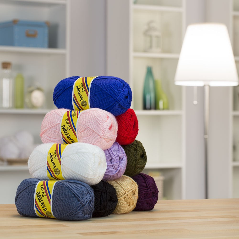 Kartopu Flora Knitting Yarn, Light Blue - K535