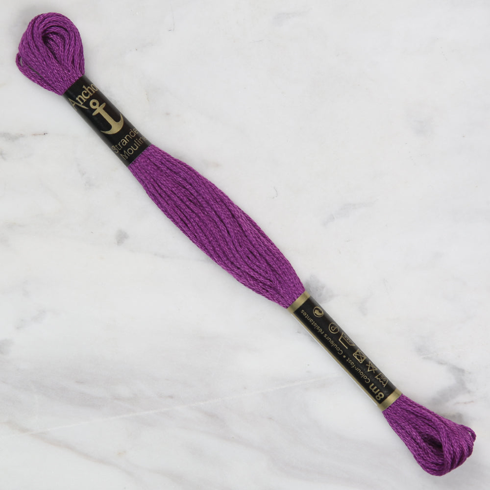 Anchor Stranded Mouline Embroidery Thread, 8m, Purple - 0094