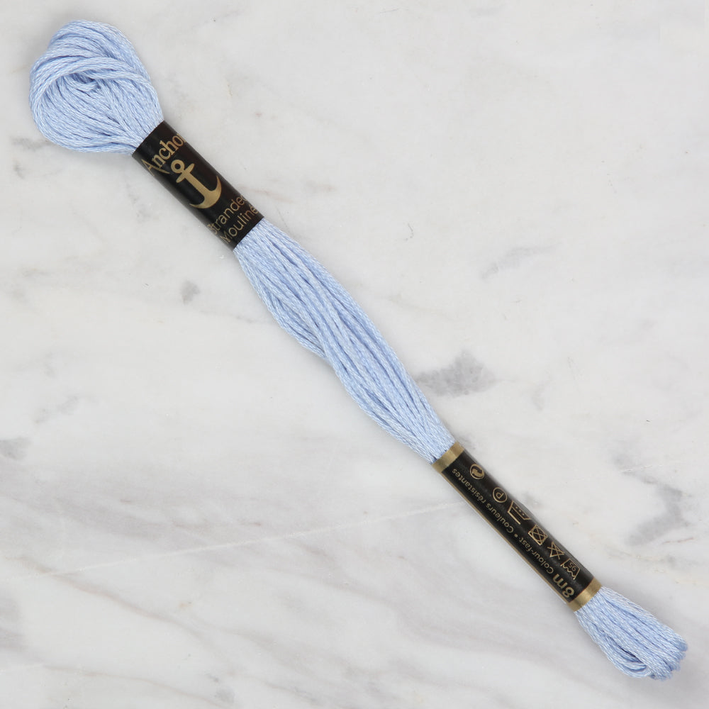 Anchor Stranded Mouline Embroidery Thread, 8m, Blue - 0120