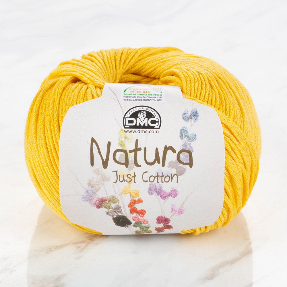 DMC Natura Just Cotton Knitting Yarn, Yellow - N16
