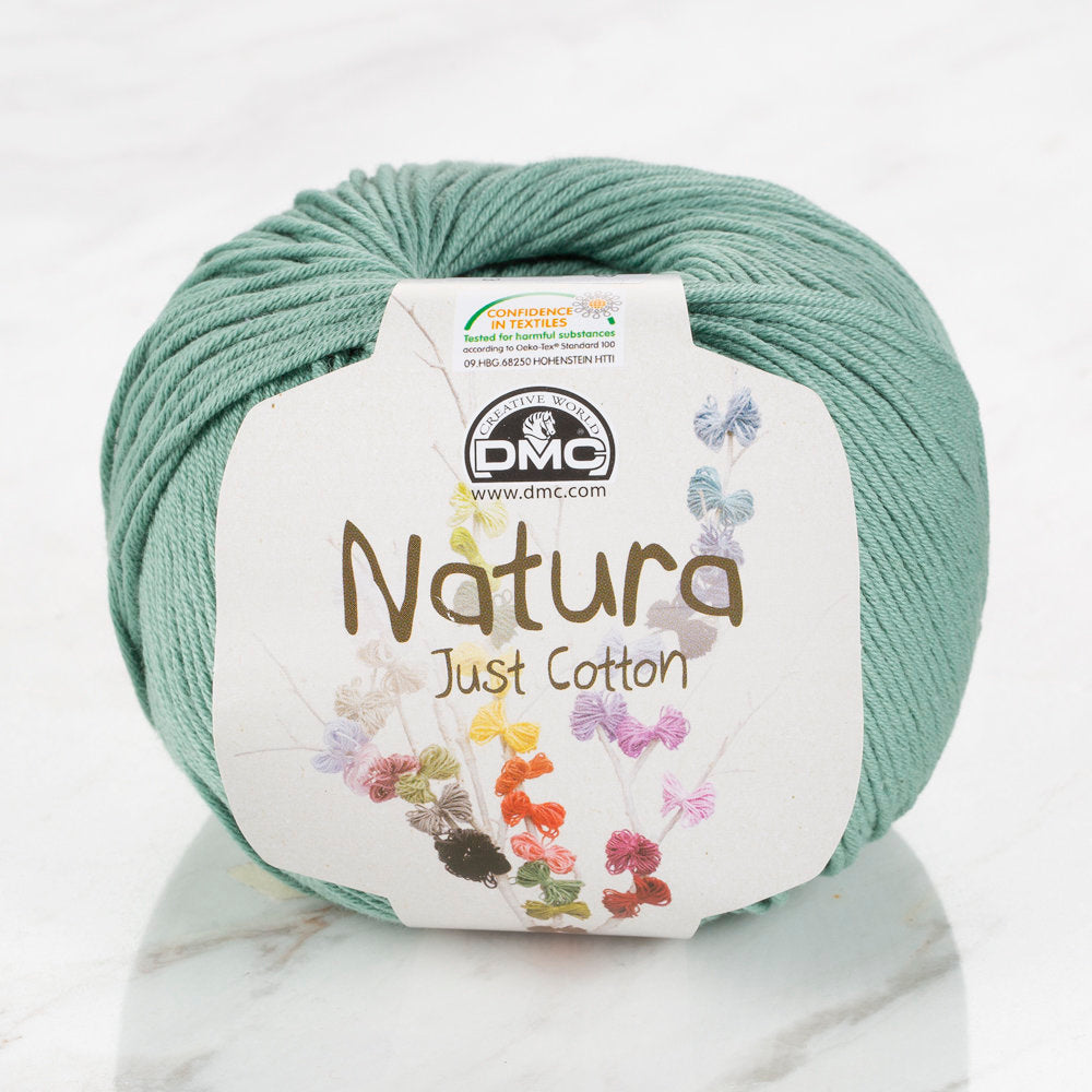 DMC Natura Just Cotton Knitting Yarn, Green - N20