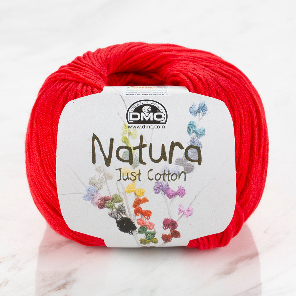 DMC Natura Just Cotton Knitting Yarn, Red - N23
