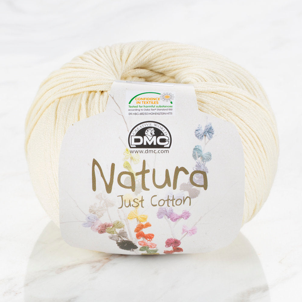 DMC Natura Just Cotton Knitting Yarn, Cream - N35