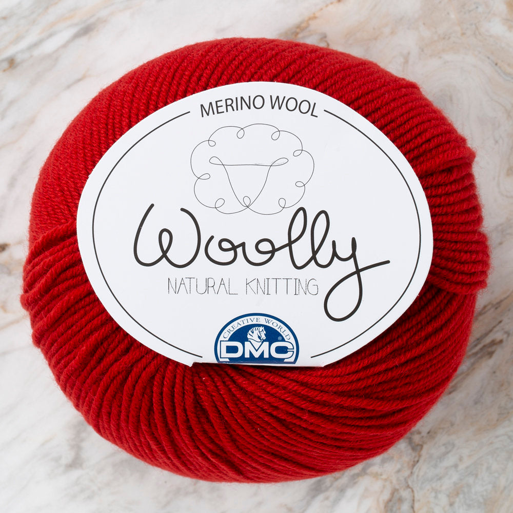 DMC Woolly Merino Baby Yarn, Red - 052