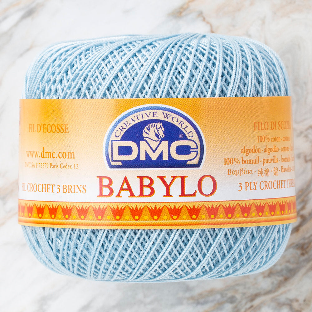 DMC Babylo 50gr Cotton Crochet Thread No:10, Light Blue - 800