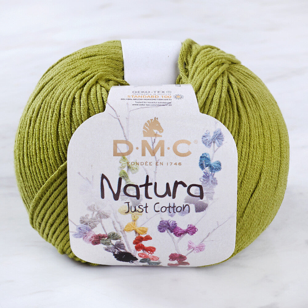 DMC Natura Just Cotton Knitting Yarn, Green- N989
