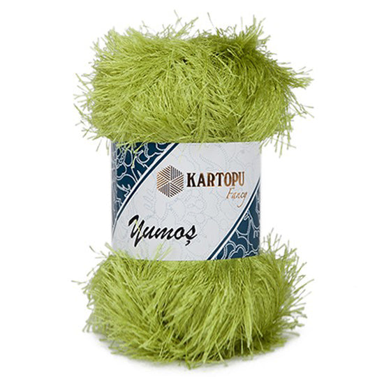 Kartopu Yumos 5 Skeins Eyelash Yarn, Green - K369 