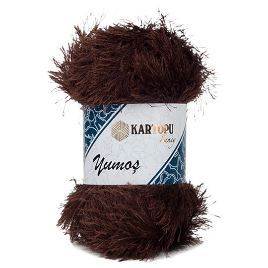Kartopu Yumos Eyelash Yarn, Brown - K890