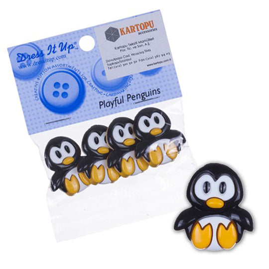 Dress It Up Creative Button Assortment, Playful Penguins - 5816