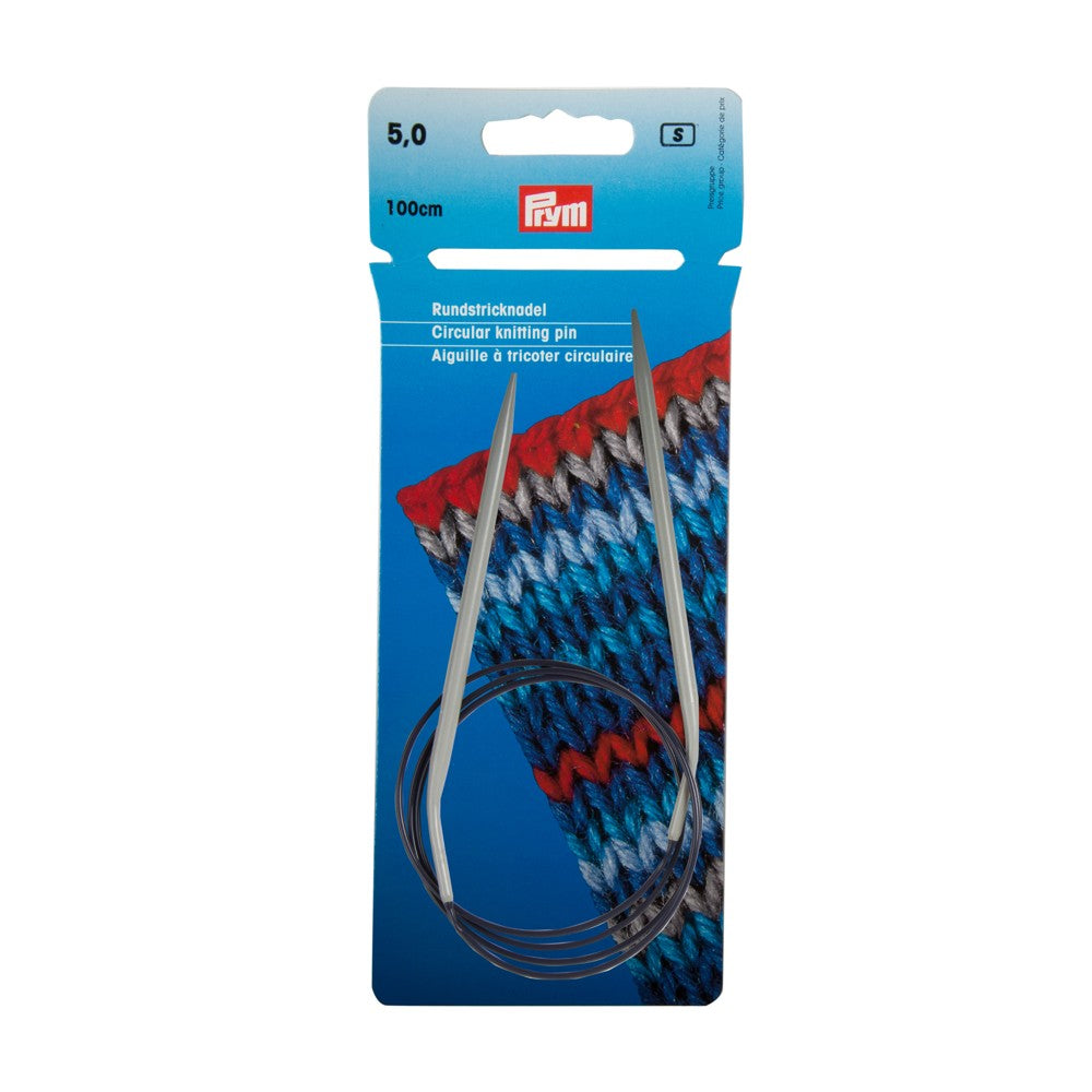 PRYM 5 mm 100 cm Aluminium Circular Knitting Needle - 211296