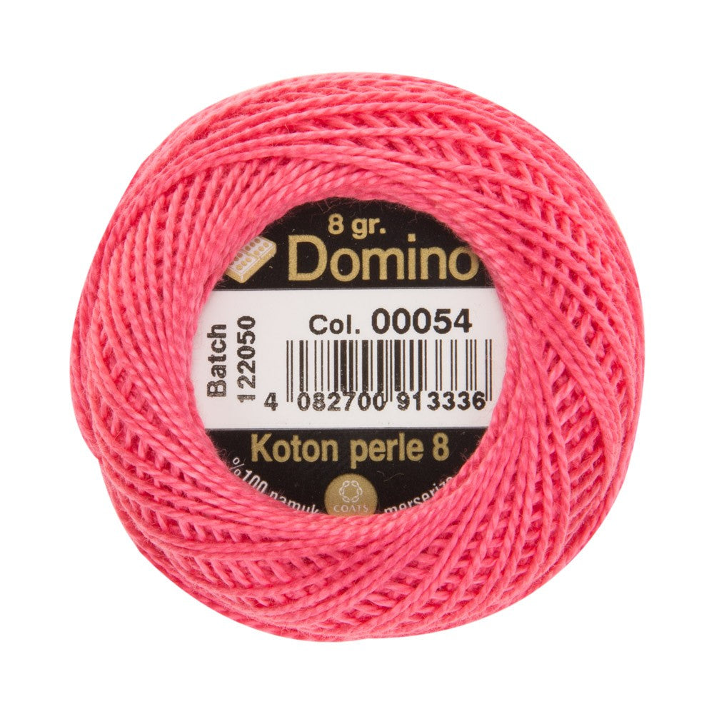 Domino Cotton Perle Size 8 Embroidery Thread (8 g), Pink - 4598008-00054