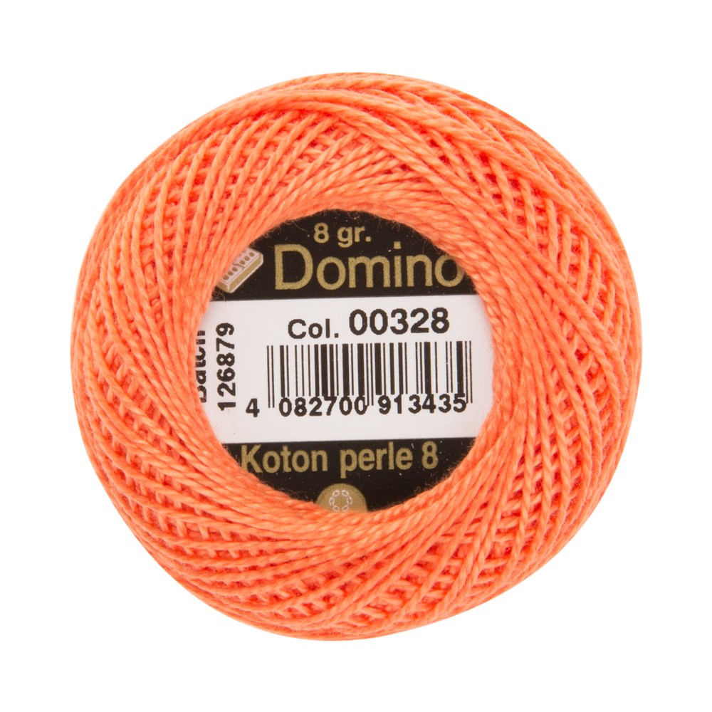 Domino Cotton Perle Size 8 Embroidery Thread (8 g), Orange - 4598008-00328
