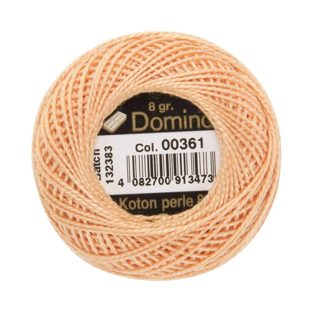 Domino Cotton Perle Size 8 Embroidery Thread (8 g), Orange - 4598008-00361