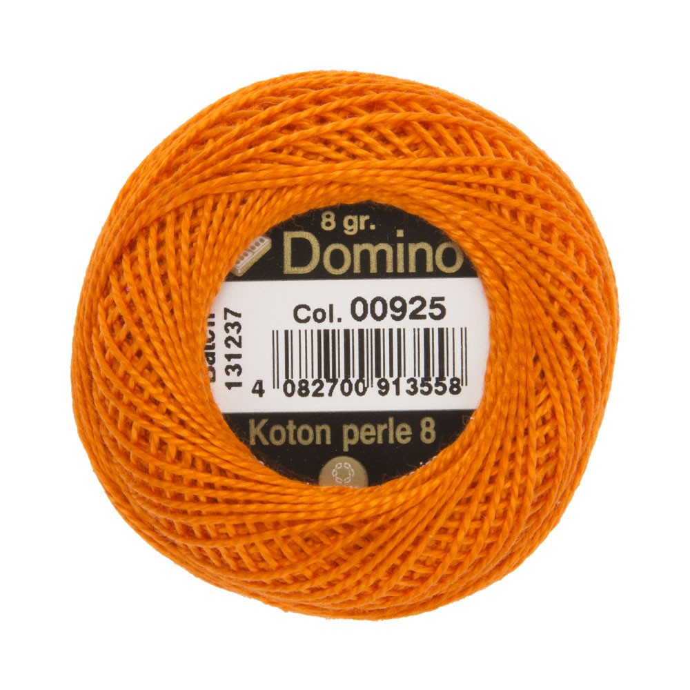 Domino Cotton Perle Size 8 Embroidery Thread (8 g), Orange - 4598008-00925