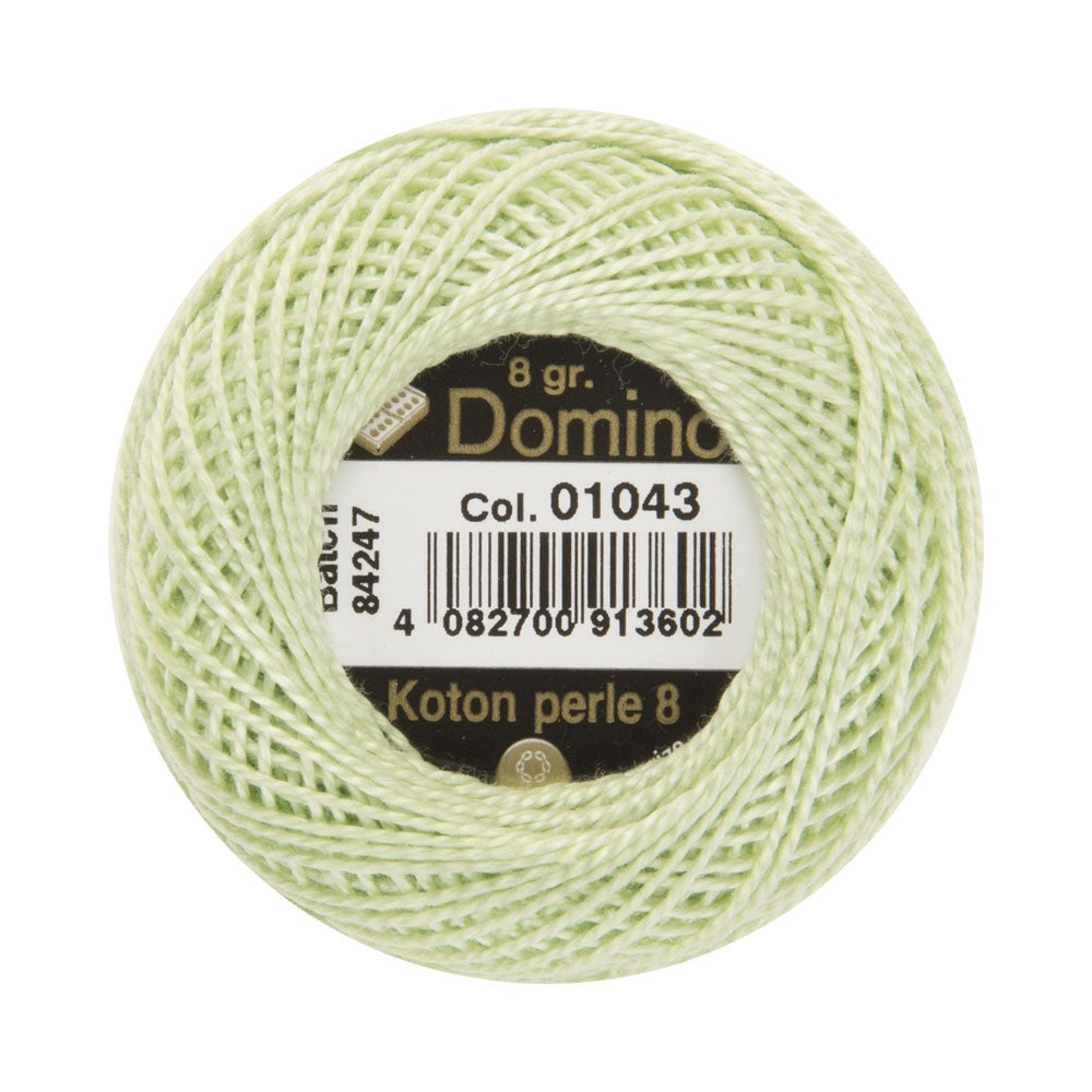 Domino Cotton Perle Size 8 Embroidery Thread (8 g), Mint Green - 4598008-01043