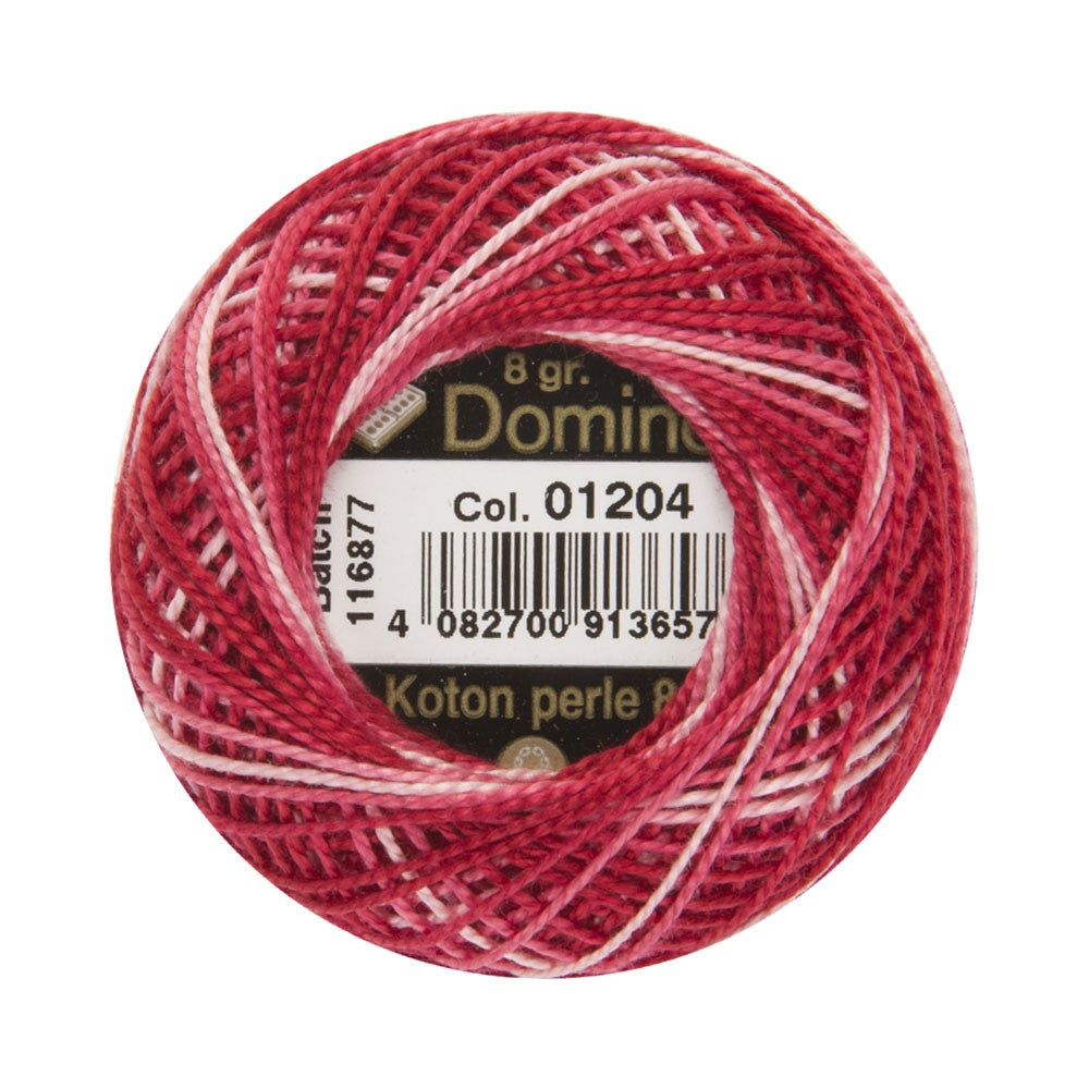 Domino Cotton Perle Size 8 Embroidery Thread (8 g), Variegated - 4598008-01204