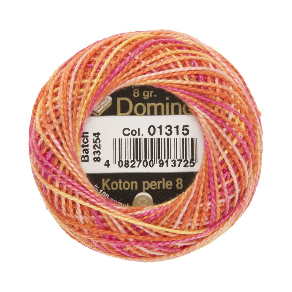 Domino Cotton Perle Size 8 Embroidery Thread (8 g), Variegated - 4598008-01315