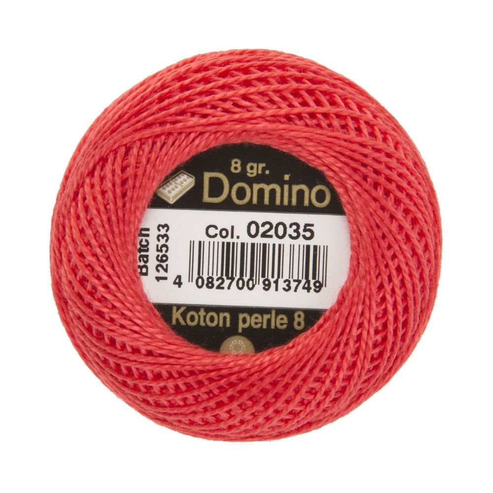 Domino Cotton Perle Size 8 Embroidery Thread (8 g), Pink - 4598008-02035