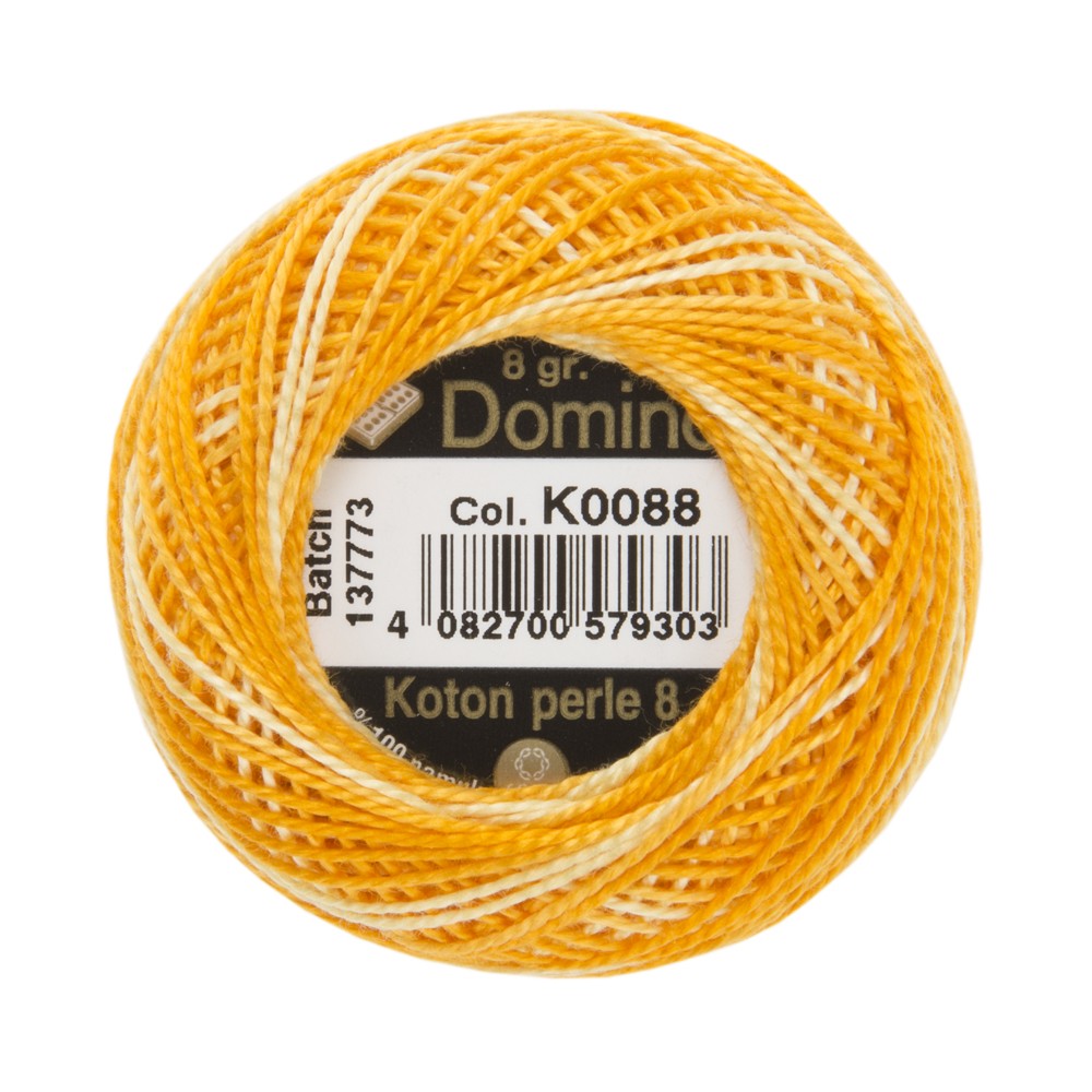 Domino Cotton Perle Size 8 Embroidery Thread (8 g), Variegated - 4598008-K0088