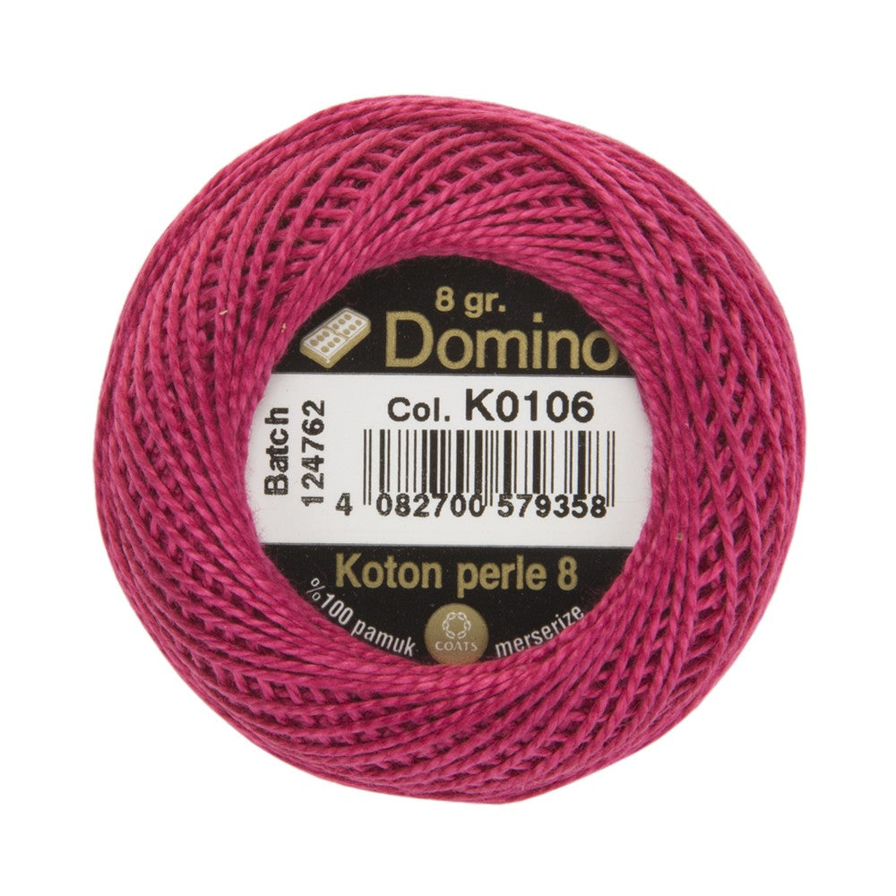 Domino Cotton Perle Size 8 Embroidery Thread (8 g), Purple - 4598008-K0106