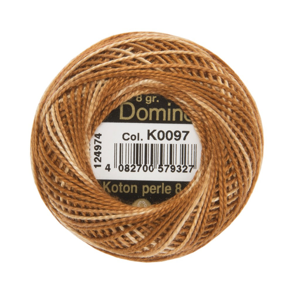 Domino Cotton Perle Size 8 Embroidery Thread (8 g), Variegated - 4598008-K0097