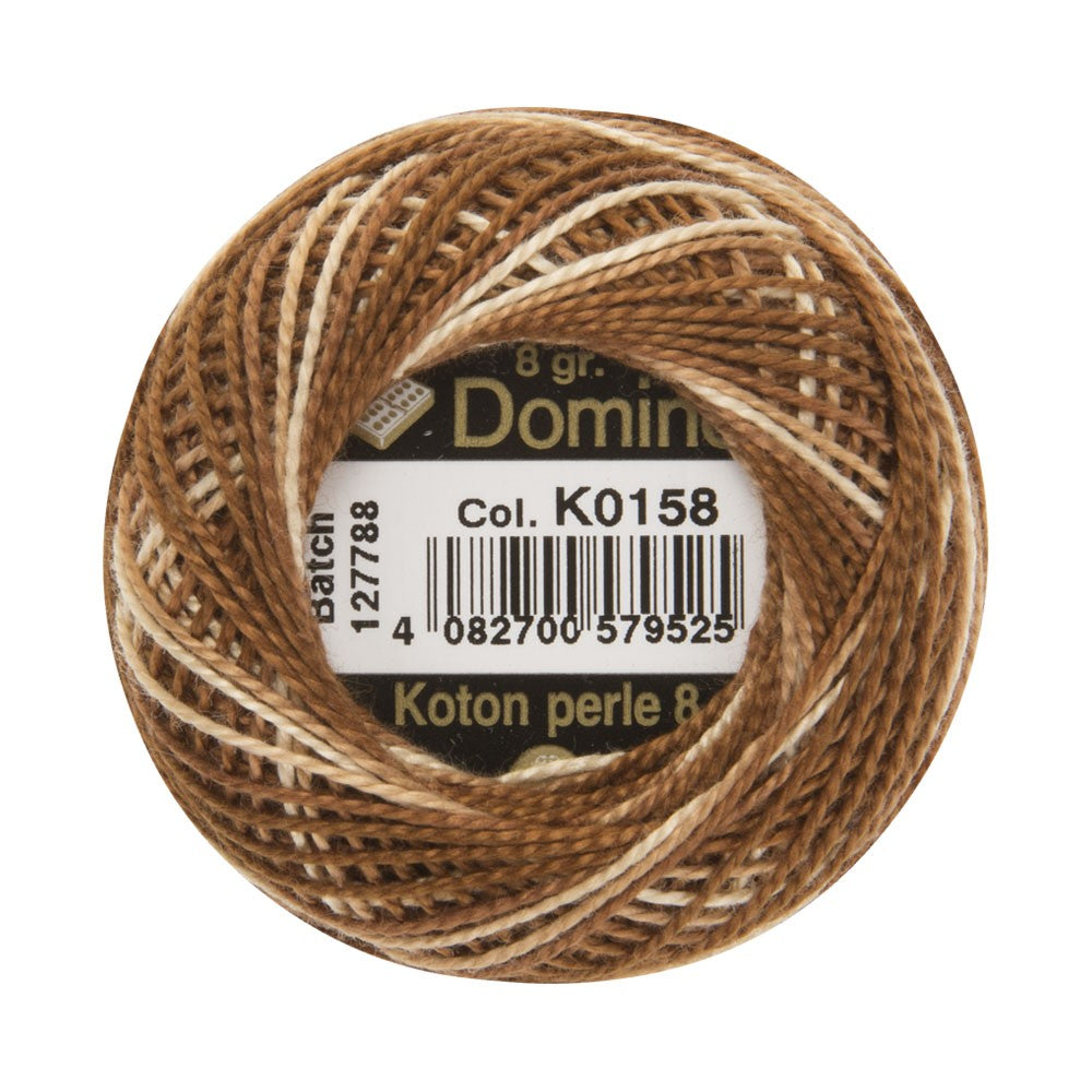Domino Cotton Perle Size 8 Embroidery Thread (8 g), Variegated - 4598008-K0158