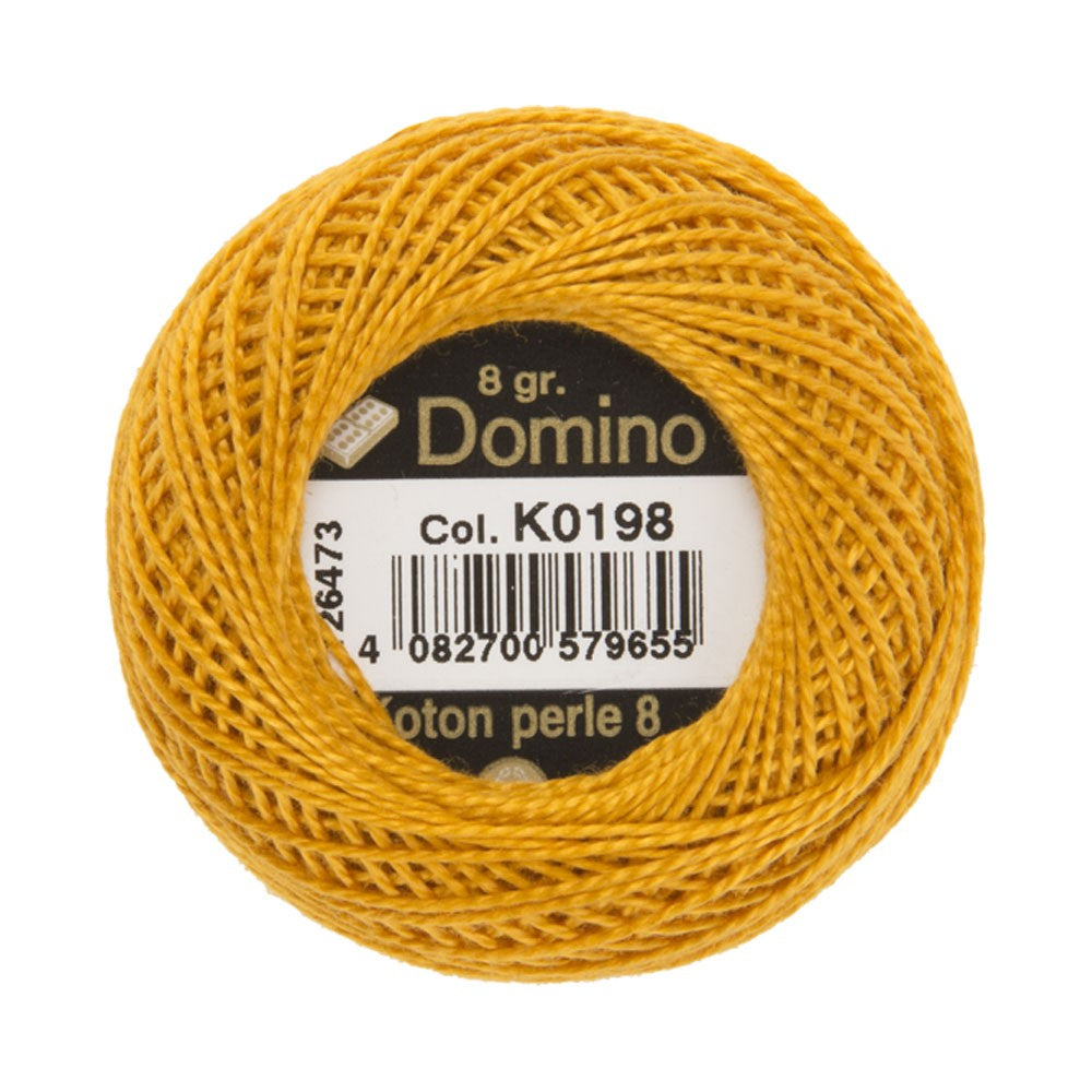 Domino Cotton Perle Size 8 Embroidery Thread (8 g), Orange - 4598008-K0198