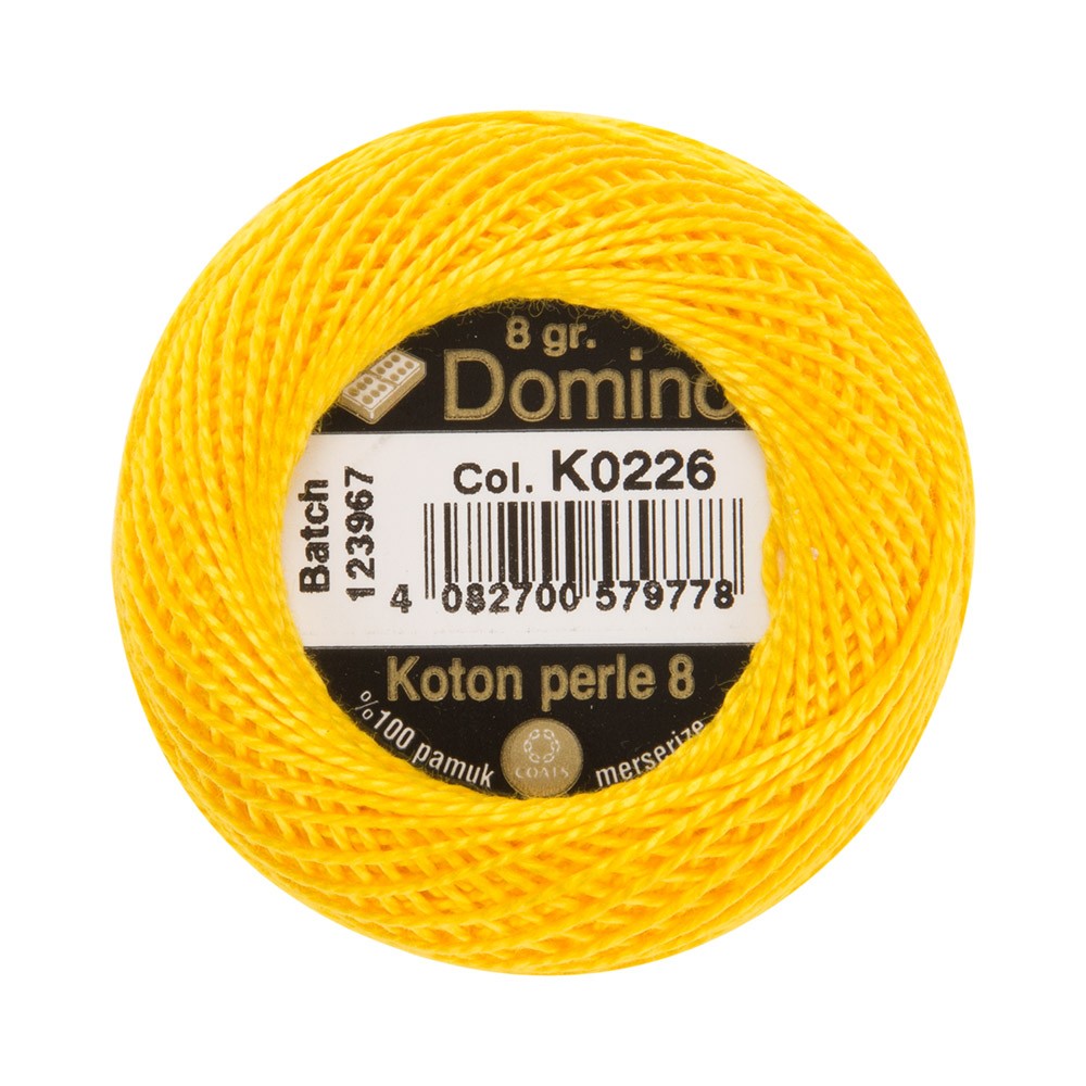 Domino Cotton Perle Size 8 Embroidery Thread (8 g), Orange - 4598008-K0226